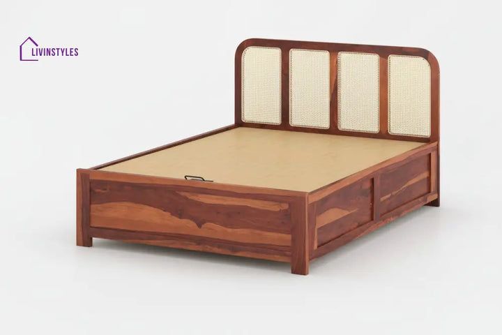 Azul Hydraulic Bed in Sheesham Wood - King Size