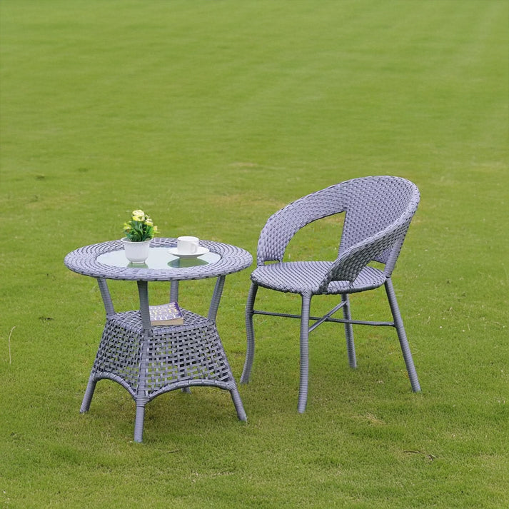 Mercedes 5-Piece Outdoor Rattan Wicker Patio Bistro Set