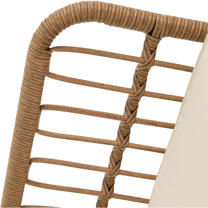 Tyamo Outdoor Garden Balcony Sofa Set 5 Seater and 1 Center Table Set (Tan + Beige)