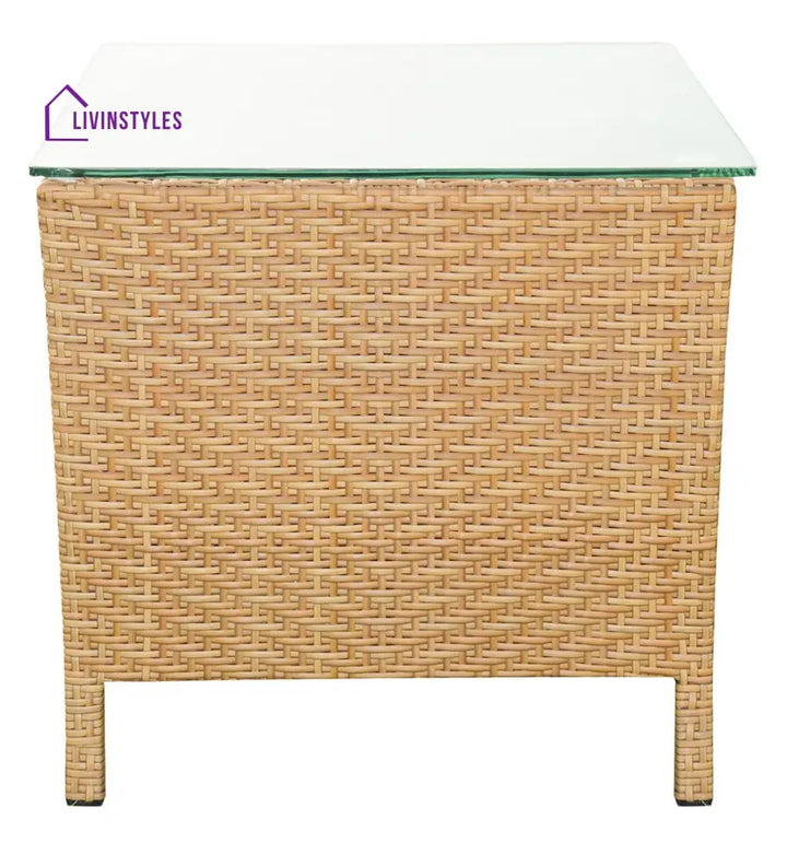 Babai Outdoor Patio Seating Set 2 Chairs and 1 Table Set (Cream) - Coffee Table Sets