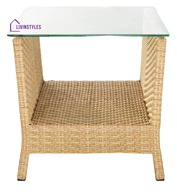 Babai Outdoor Patio Seating Set 2 Chairs and 1 Table Set (Cream) - Coffee Table Sets