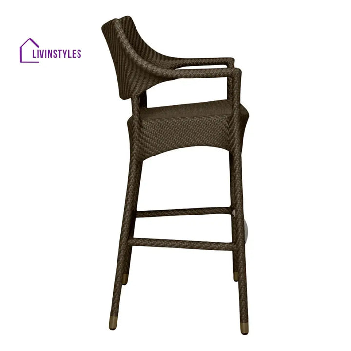 Baier Outdoor Patio Bar Chair 2 Chairs For Balcony (Dark Brown) - Bar Sets