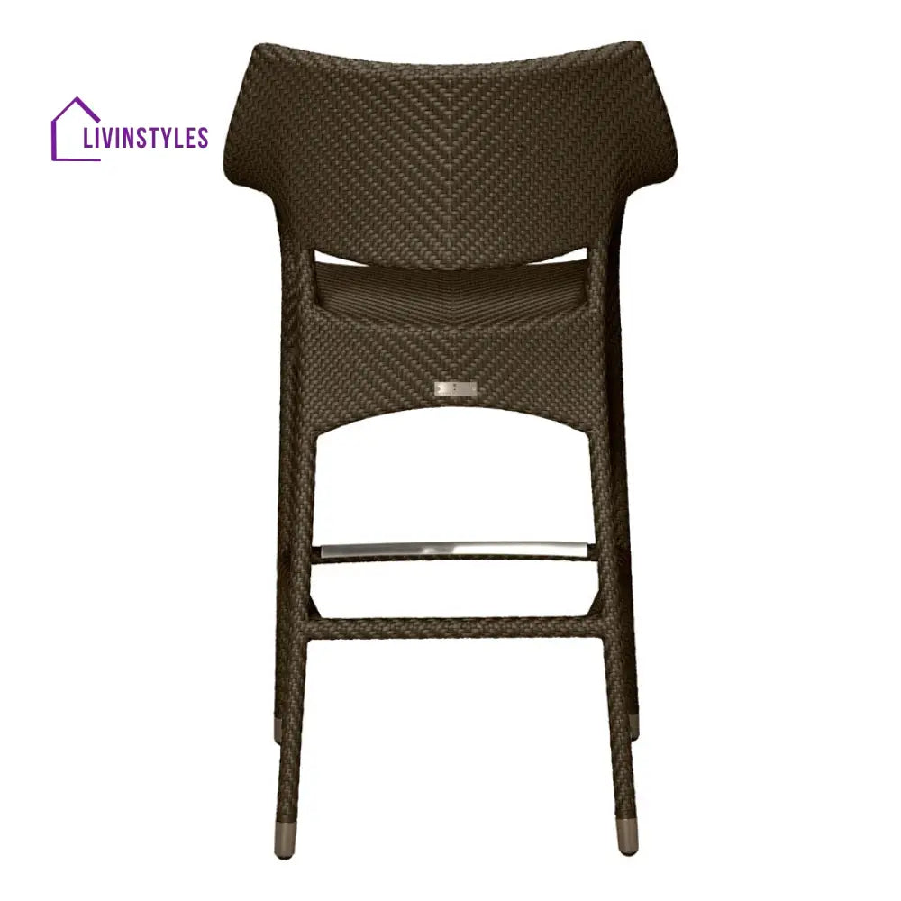 Baier Outdoor Patio Bar Chair 2 Chairs For Balcony (Dark Brown) - Bar Sets