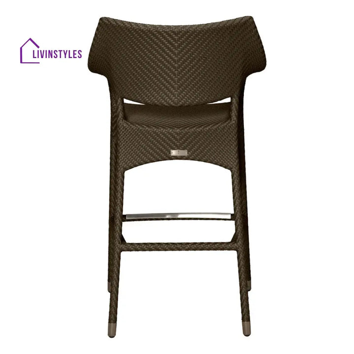 Baier Outdoor Patio Bar Chair 2 Chairs For Balcony (Dark Brown) - Bar Sets
