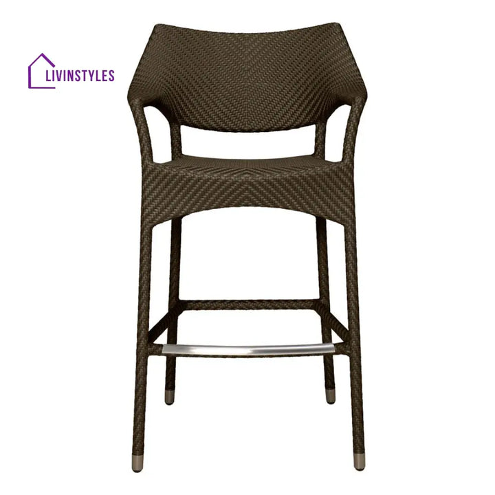 Baier Outdoor Patio Bar Chair 2 Chairs For Balcony (Dark Brown) - Bar Sets