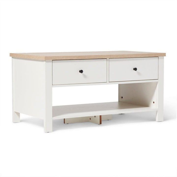 Bampton Alabaster White Coffee Table with Storage