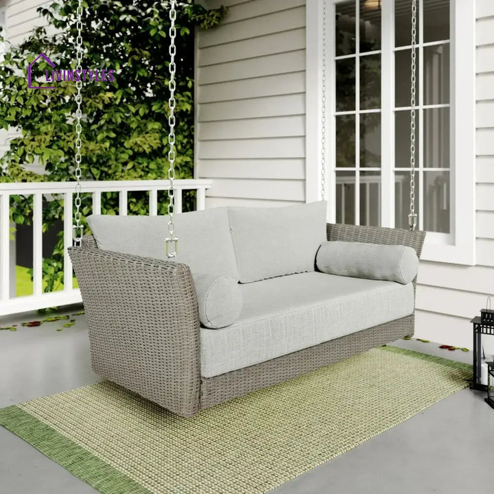 Banke Outdoor Rattan Wicker Hanging Swing Chair with Cushion - Swing