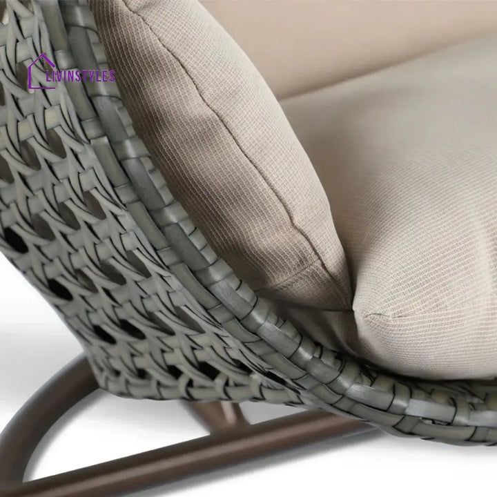 Baozhai Double Seater Hanging Swing Chair (Dark Brown/Cream) Swing