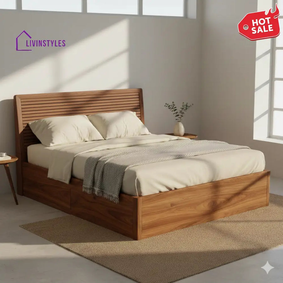 Barbara Premium Sheesham Wood Bed