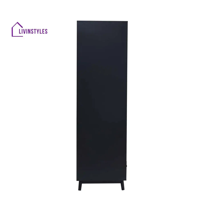 Basilio 2 Door Wardrobe with Drawers - Black Wardrobe