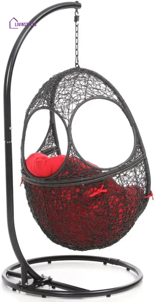 Basilio Single Seater Hanging Swing With Stand For Balcony Garden Swing - Swings