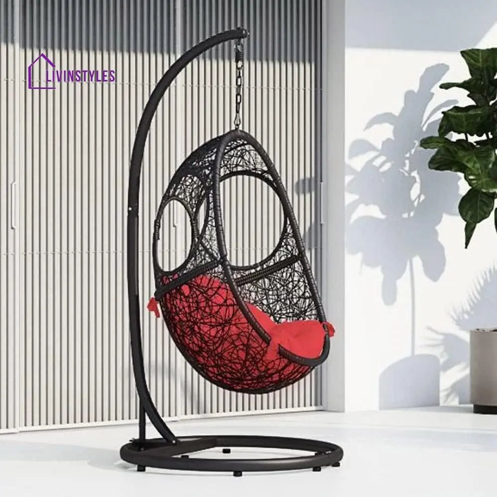 Basilio Single Seater Hanging Swing With Stand For Balcony Garden Swing - Swings