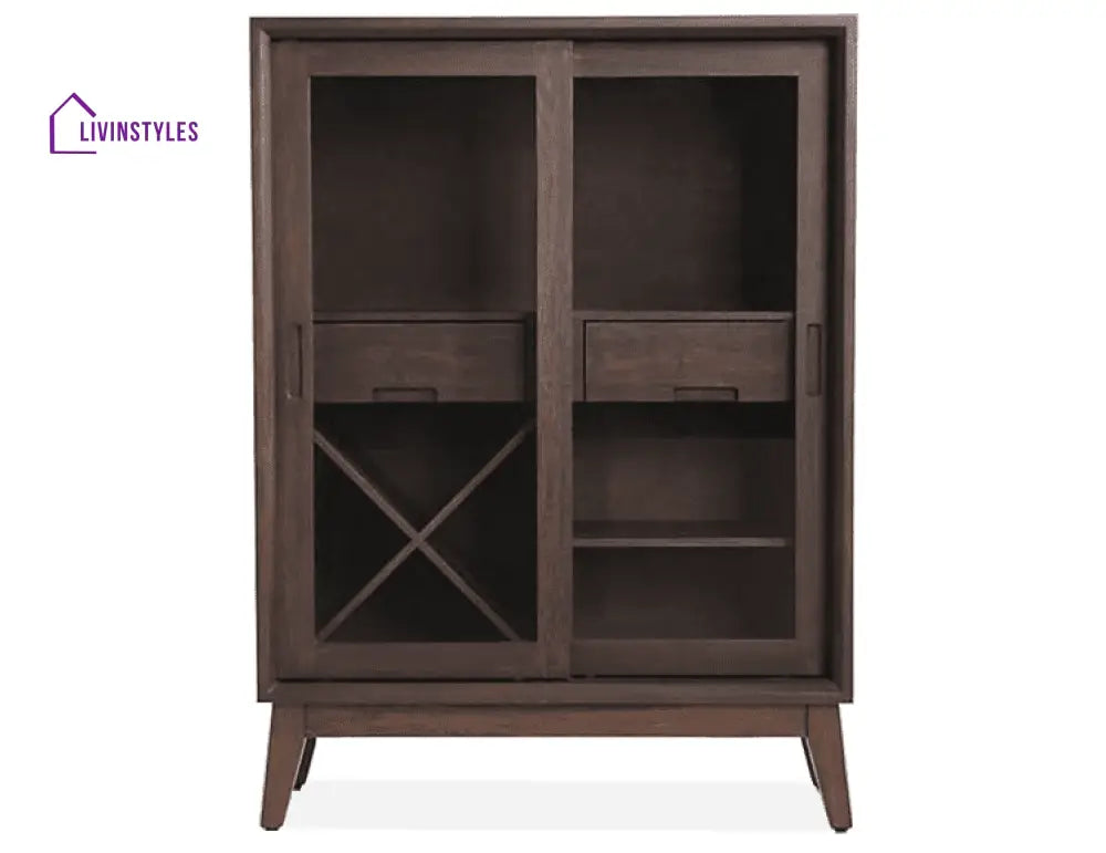 Basti Solid Wood Bar Cabinet Bar