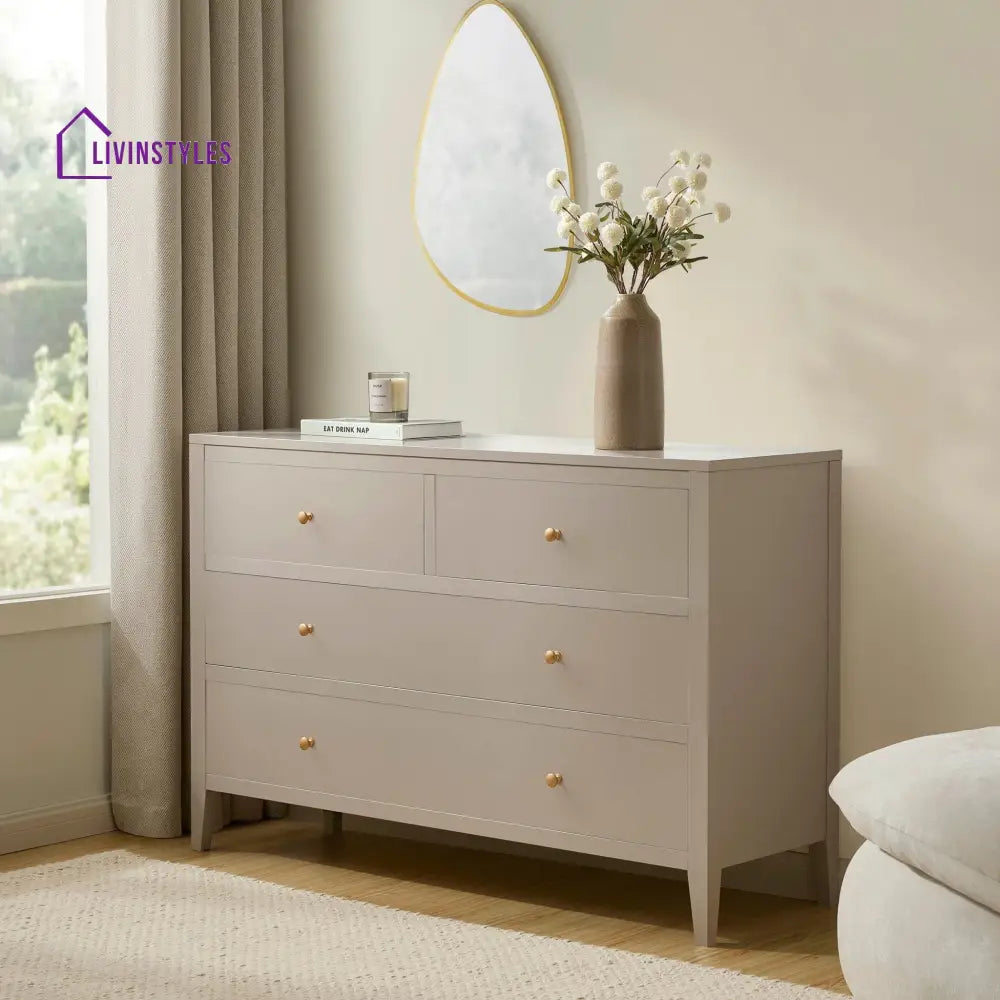Bautista 4 Drawer Chest - Taupe Chest of Drawers