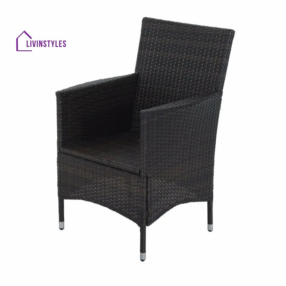 Bea Outdoor Patio Seating Set 2 Chairs and 1 Table Set (Black) - Coffee Table Sets