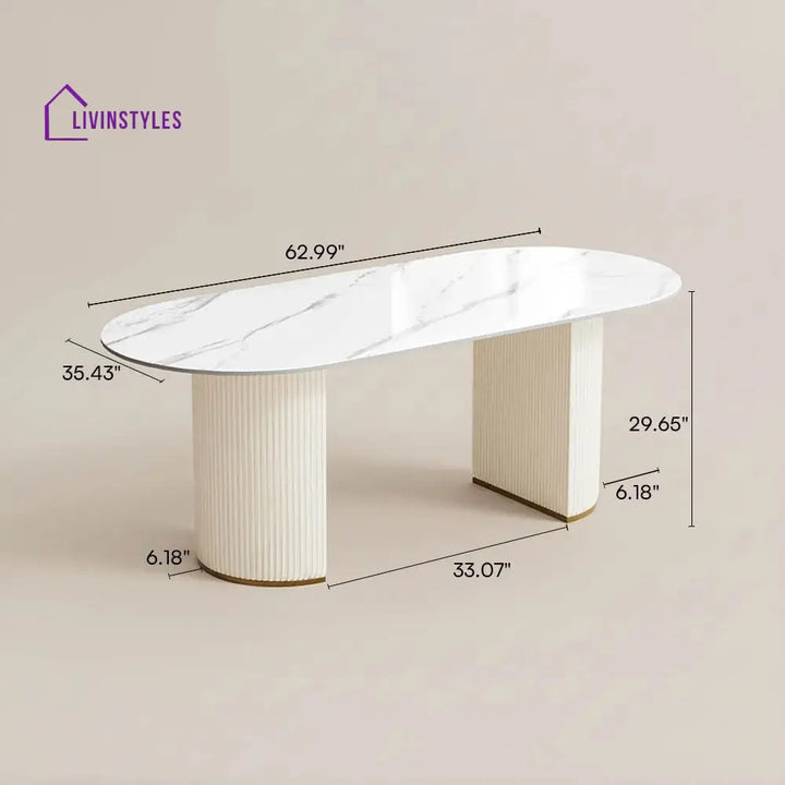 Beacon Modern Oval Dining Table Sets for 4