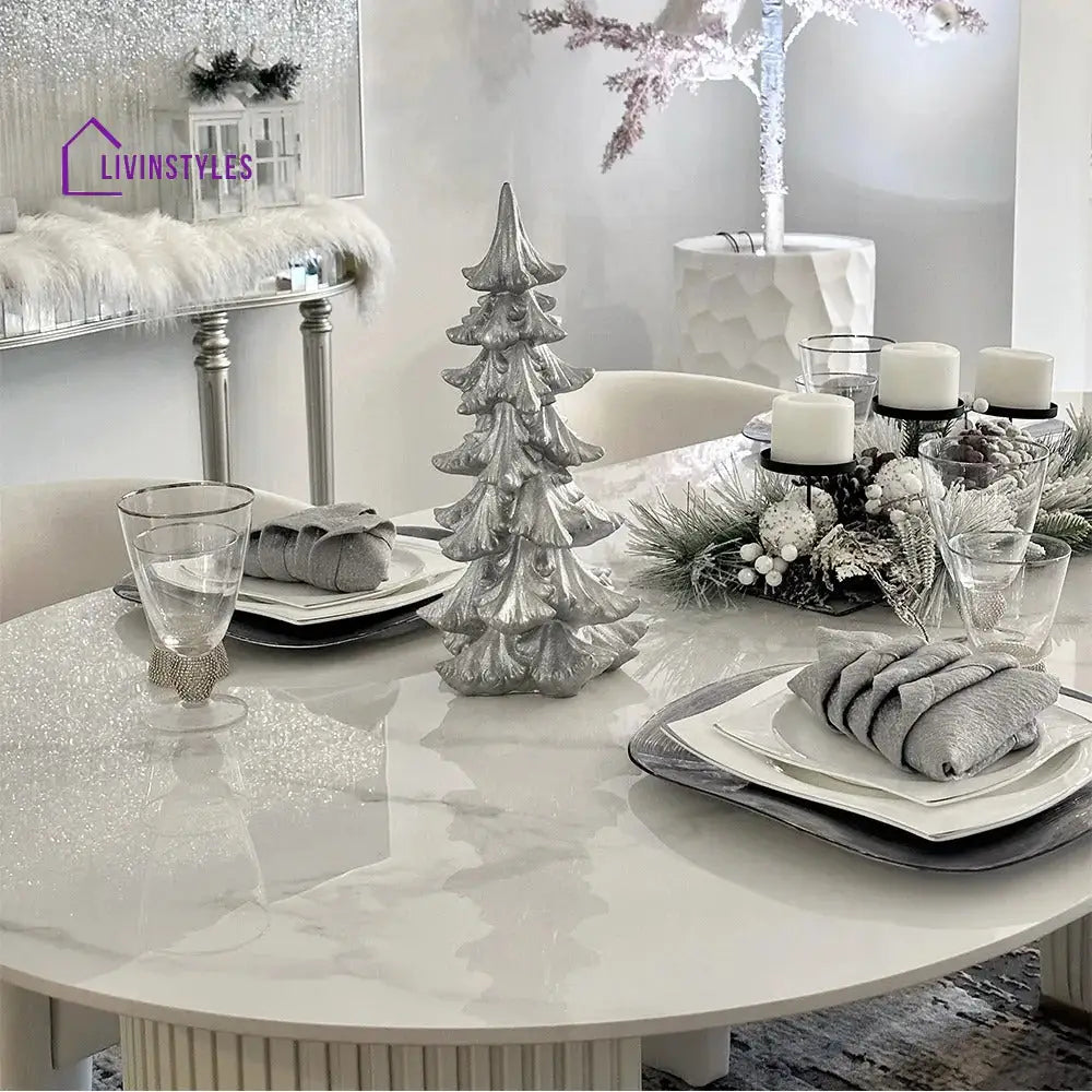 Beacon Modern Oval Dining Table Sets for 4