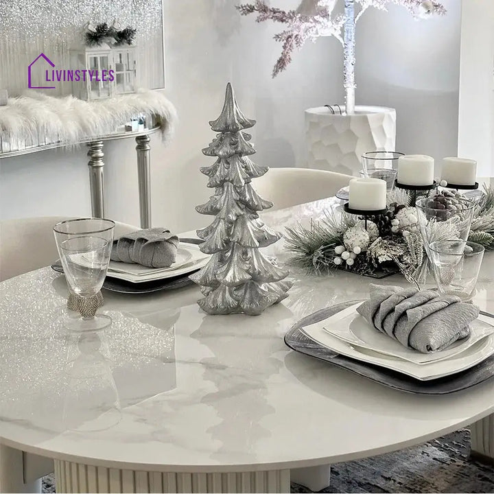 Beacon Modern Oval Dining Table Sets for 4