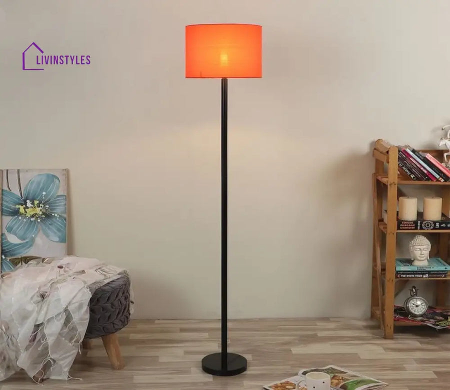Beautiful Metal Club Floor Lamp With Jute Shade Lamps