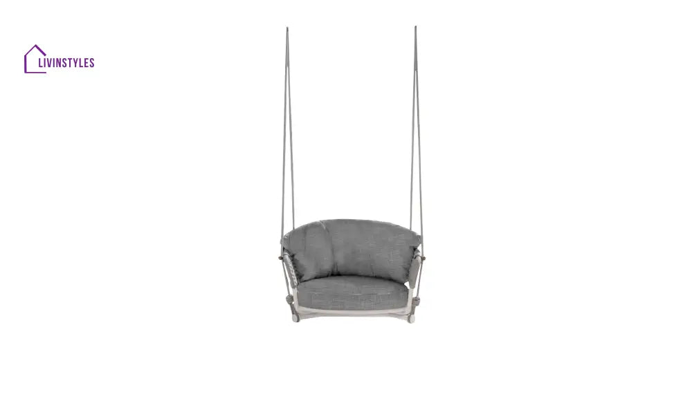 Beavin Single Seater Hanging Swing Without Stand For Balcony Garden Swing - Grey - Swings