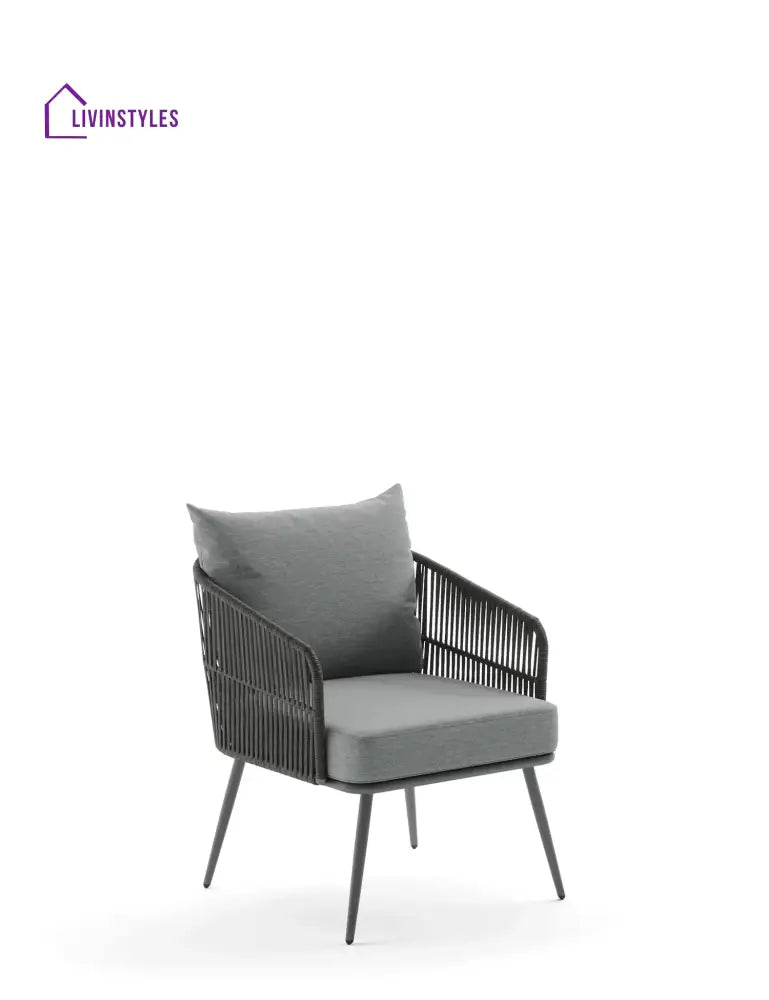 Beitelg Outdoor Sofa Set 2 Seater 2 Single seater and 1 Center Table (Grey) Braided & Rope - Sofa Sets