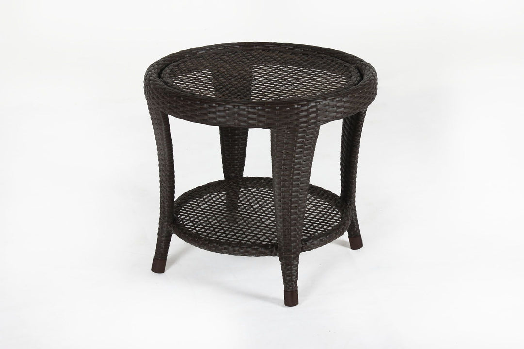 Alhad Outdoor Patio Seating Set 2 Chairs and 1 Table Set (Brown)