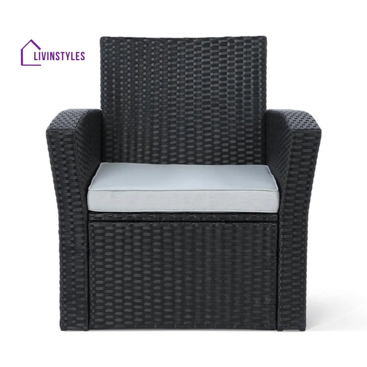 Bellucci Outdoor Sofa Set 2 Seater 2 Single seater and 1 Center Table (Black) - Sofa Sets