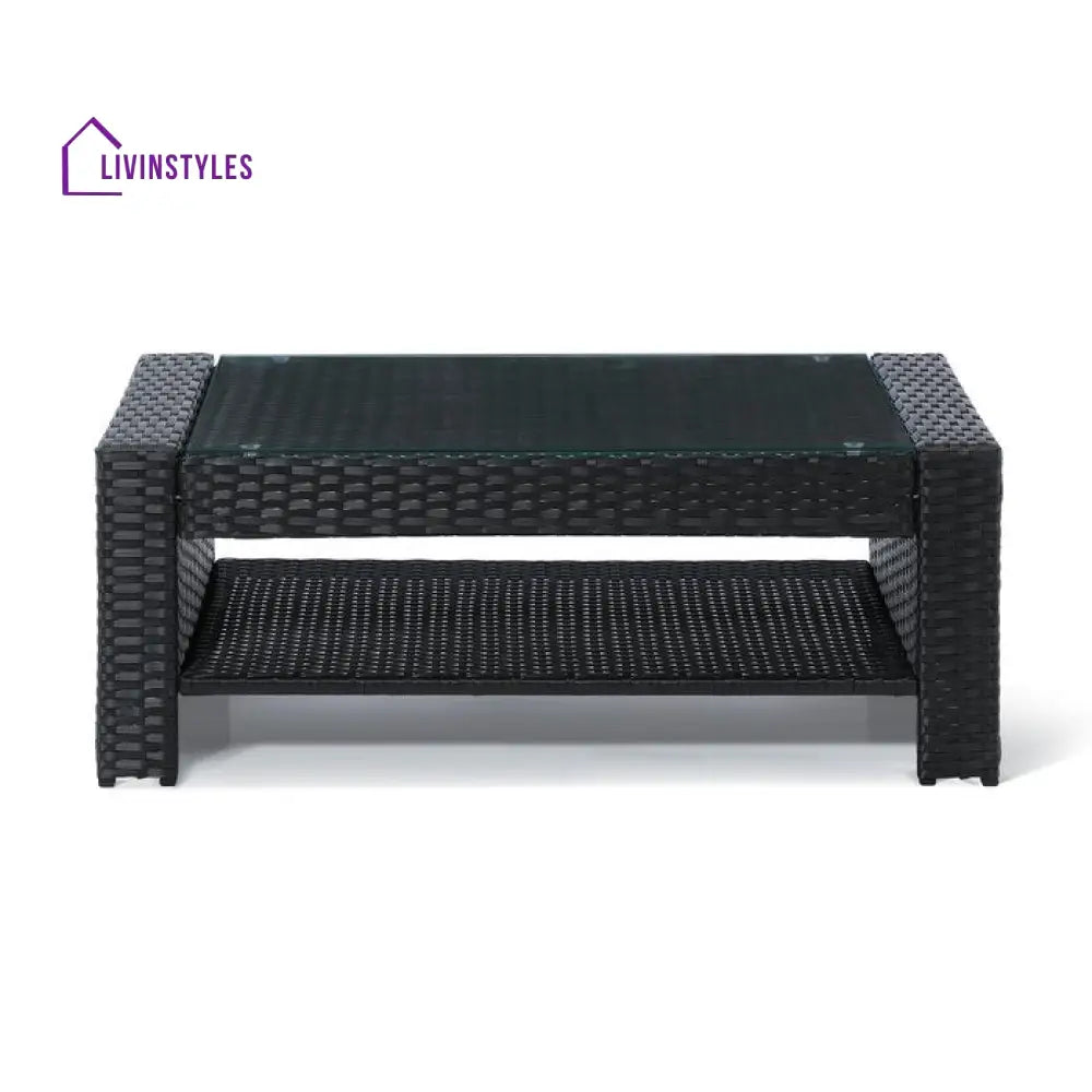 Bellucci Outdoor Sofa Set 2 Seater 2 Single seater and 1 Center Table (Black) - Sofa Sets