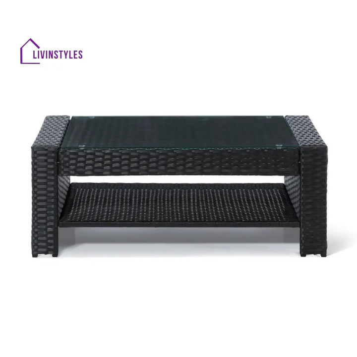 Bellucci Outdoor Sofa Set 2 Seater 2 Single seater and 1 Center Table (Black) - Sofa Sets