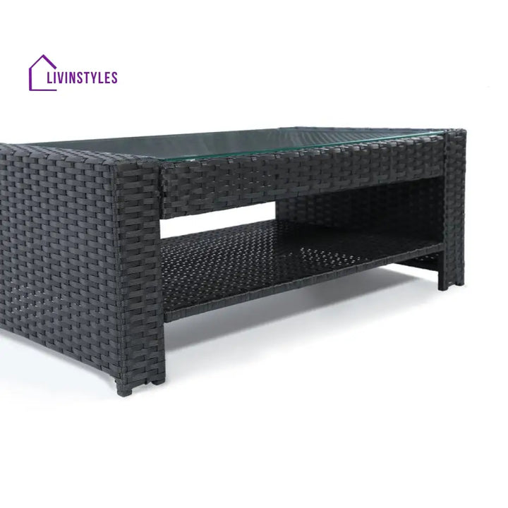 Bellucci Outdoor Sofa Set 2 Seater 2 Single seater and 1 Center Table (Black) - Sofa Sets