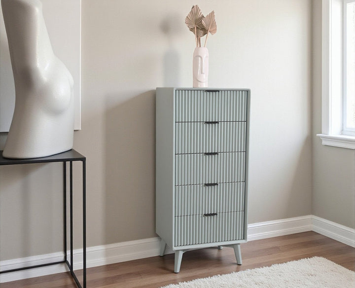 Bengaluru Solid Wood Tall Five Drawer Chest of Drawers