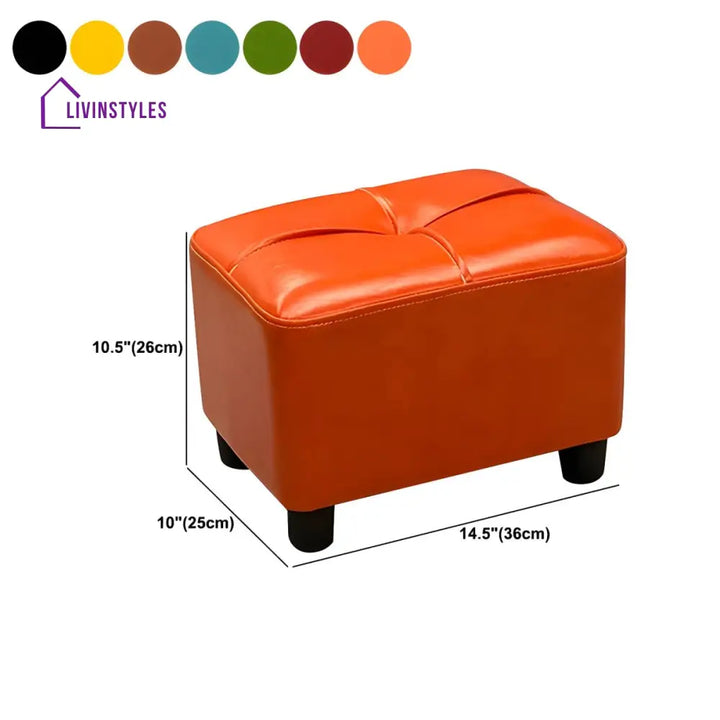 Benisha Living Room Ottoman | Faux Leather Fabric