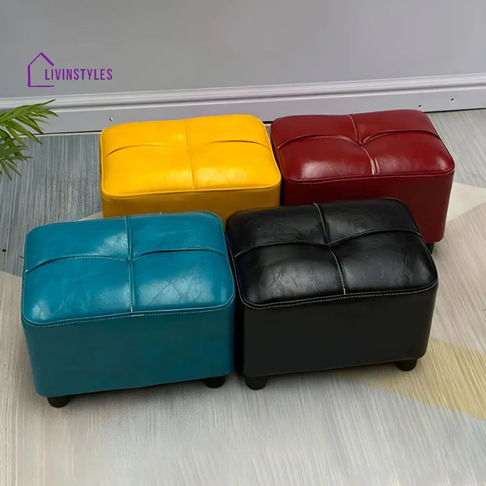 Benisha Living Room Ottoman | Faux Leather Fabric