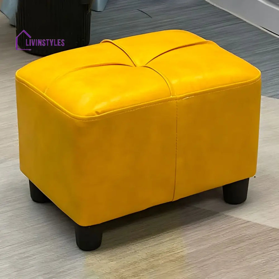 Benisha Living Room Ottoman | Faux Leather Fabric