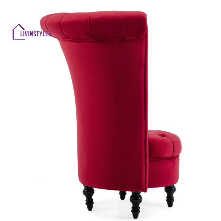 Benisha Solid Wood and Fabric Arm Chair | Living Room Chair | Lounge Chair