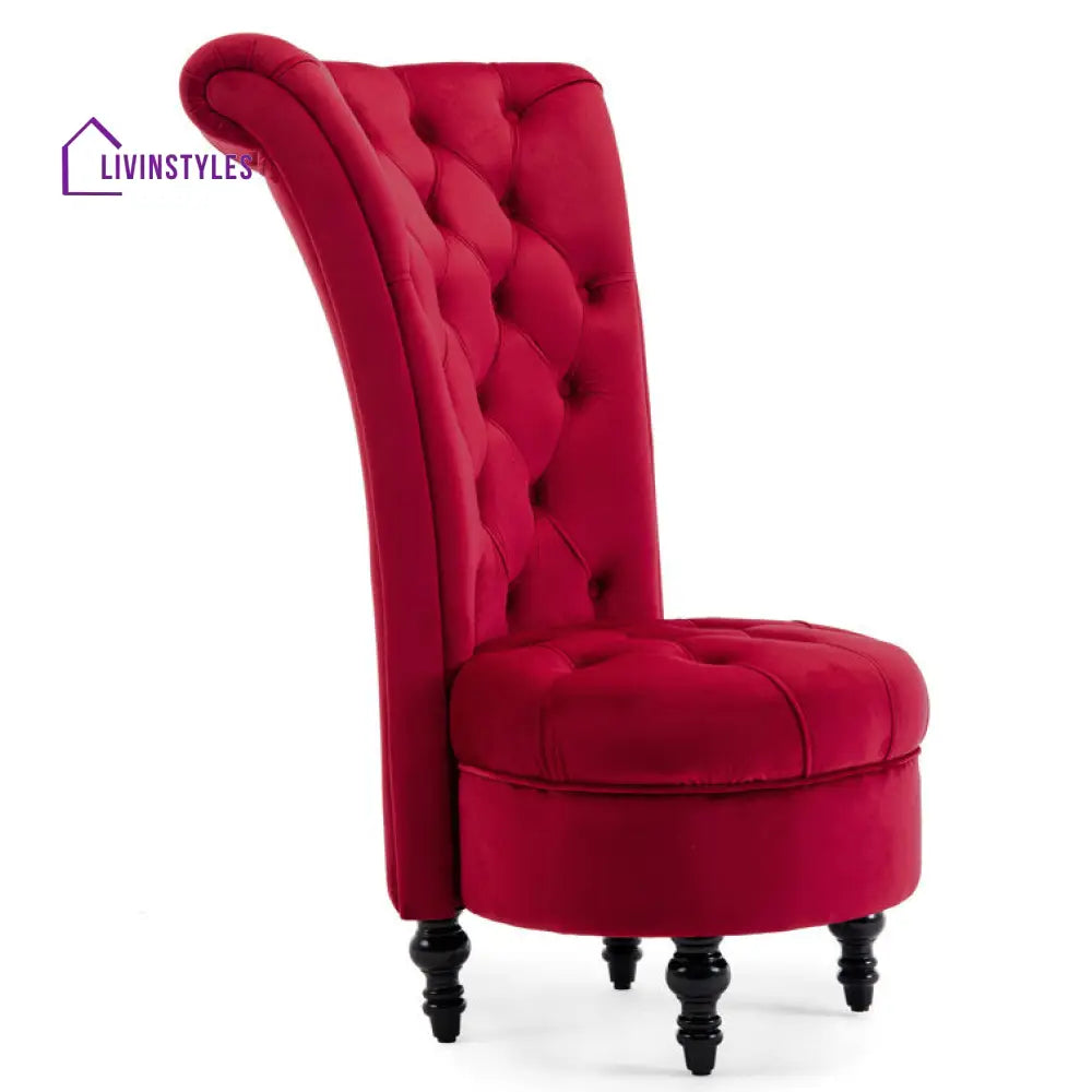 Benisha Solid Wood and Fabric Arm Chair | Living Room Chair | Lounge Chair