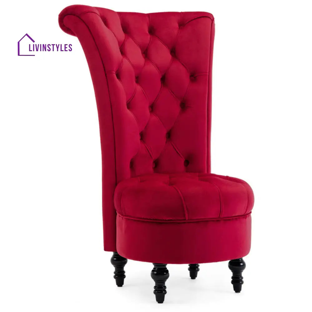 Benisha Solid Wood and Fabric Arm Chair | Living Room Chair | Lounge Chair