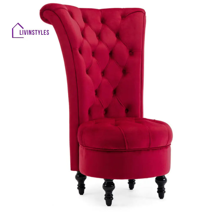 Benisha Solid Wood and Fabric Arm Chair | Living Room Chair | Lounge Chair