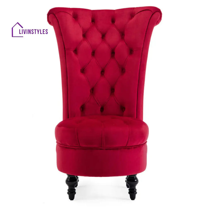 Benisha Solid Wood and Fabric Arm Chair | Living Room Chair | Lounge Chair