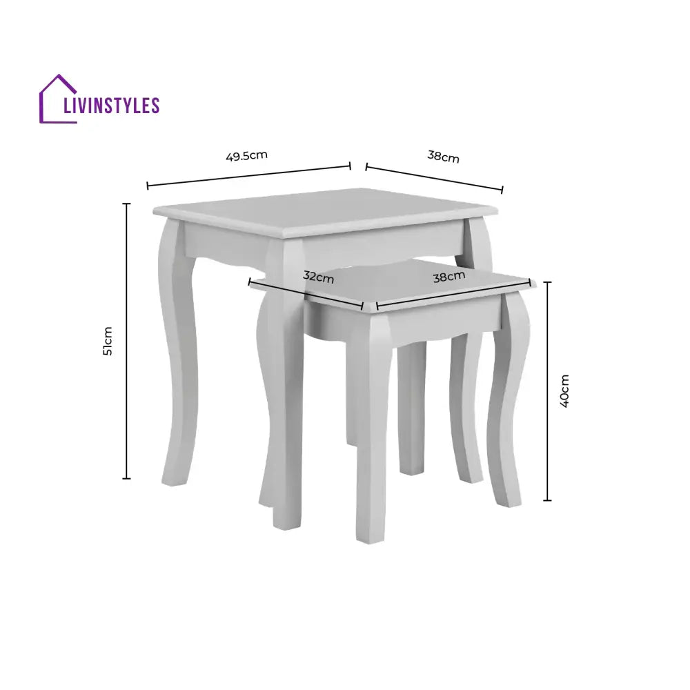 Benito Nesting Side Table - Light Grey Side Table