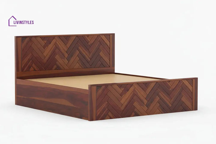 Benny Sheesham Wood Bed Hydraulic Storage - King Size