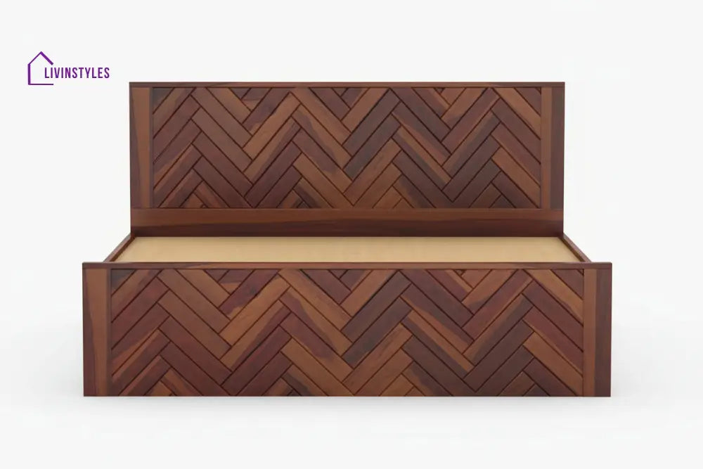 Benny Sheesham Wood Bed Hydraulic Storage - King Size