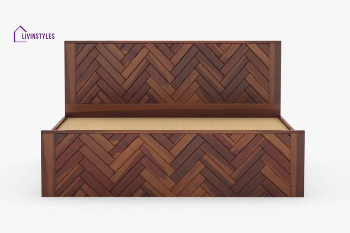 Benny Sheesham Wood Bed Hydraulic Storage - King Size