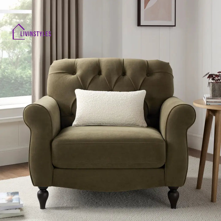 Berenice Armchair - Olive Green Sofas