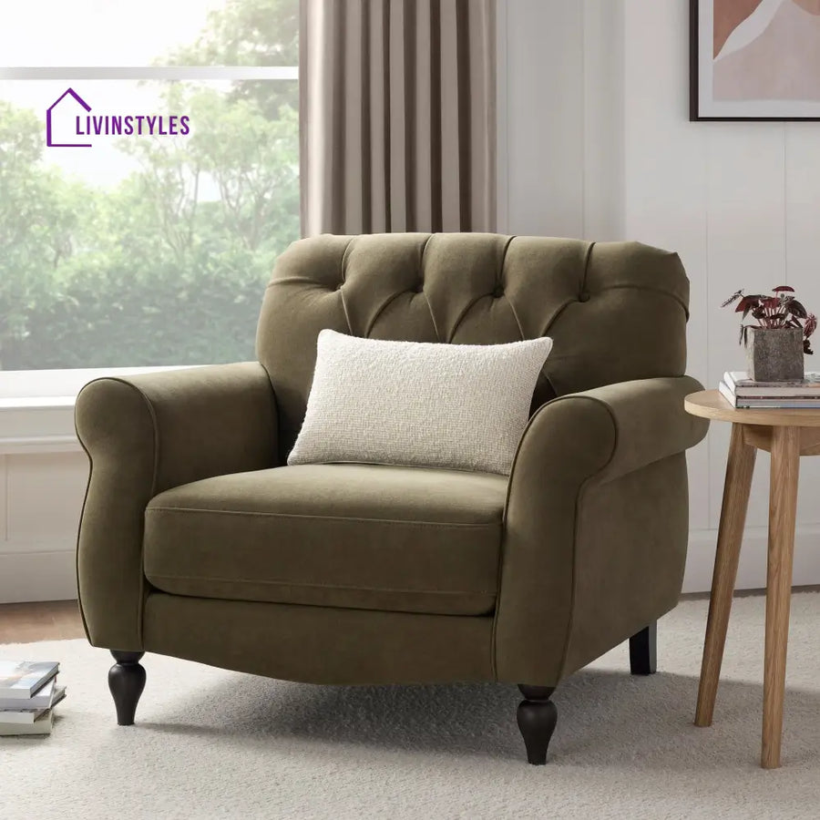 Berenice Armchair - Olive Green Sofas
