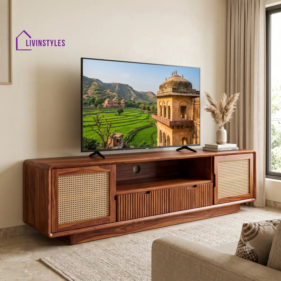 Berenice Solid Sheesham Wood Tv Unit for Living Room | Tv Cabinet | Tv Console Unit