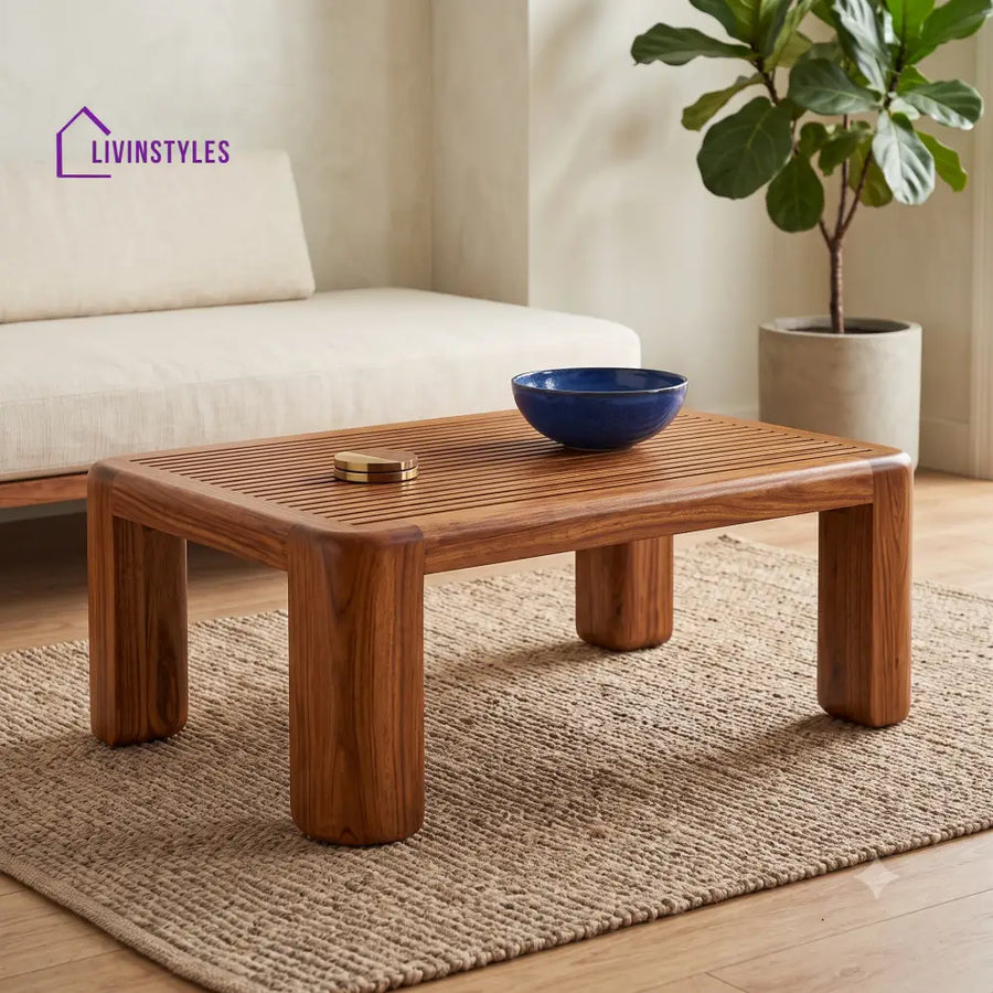 Bérénice Wooden Coffee Table for Living Room | Tea Table | Teapoy | Center table