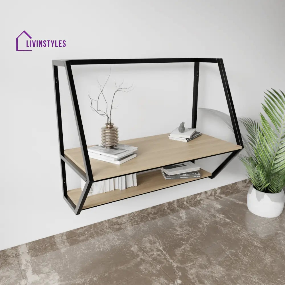 Berlin Wall Mounted Desk | Computer Table | Study Table for Home - Large / Beige - Desks