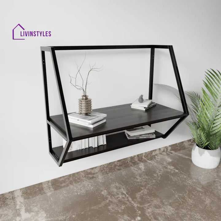 Berlin Wall Mounted Desk | Computer Table | Study Table for Home - Large / Brown - Desks