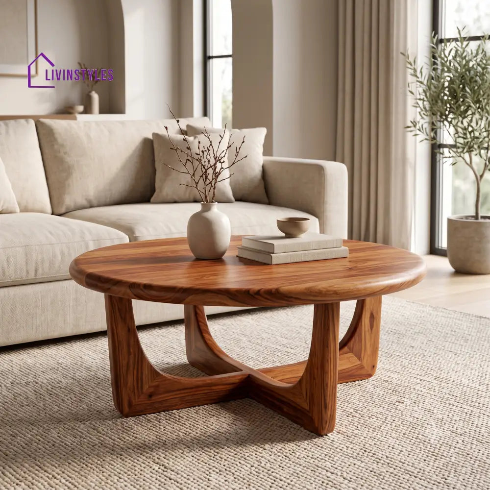 Béryl Wooden Coffee Table for Living Room | Tea Table | Teapoy | Center table